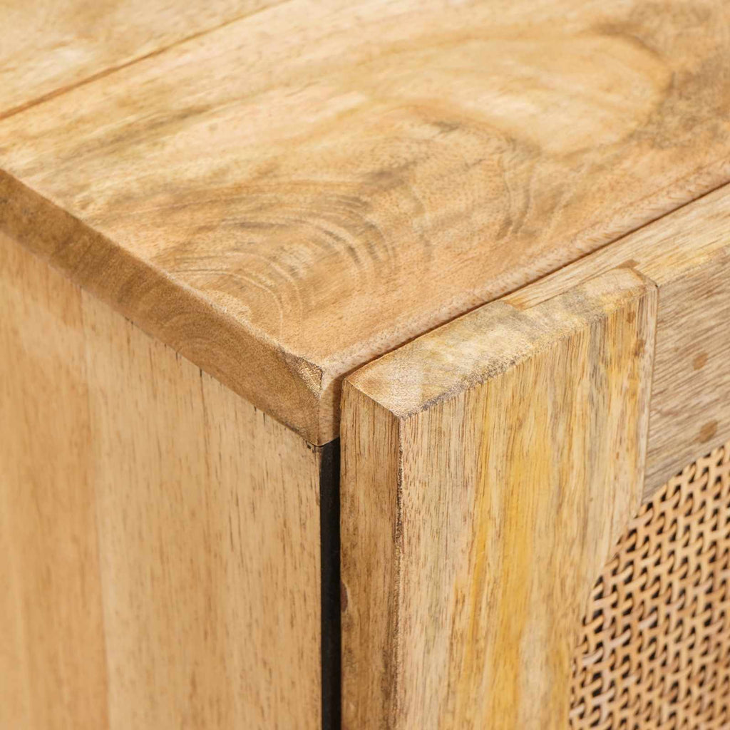 Aparador 2 pcs Marrón 60 x 33 x 75 cm Madera de mango maciza