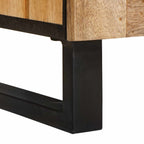 Aparador 2 pcs Marrón 60 x 33 x 75 cm Madera de mango maciza