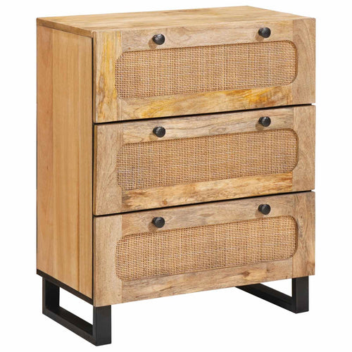 Aparador 2 peças Castanho 60 x 33 x 75 cm Madeira de mangueira maciça