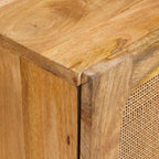 Aparador 3 pcs Marrón 180 x 33 x 75 cm Madera de mango maciza