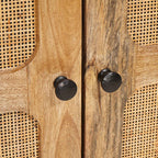 Aparador 3 pcs Marrón 180 x 33 x 75 cm Madera de mango maciza