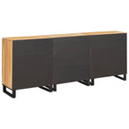 Aparador 3 pcs Marrón 180 x 33 x 75 cm Madera de mango maciza