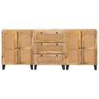Aparador 3 pcs Marrón 180 x 33 x 75 cm Madera de mango maciza