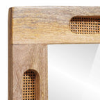 Juegos de Baño con puerta 2 pcs Marrón Madera de mango maciza
