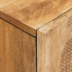 Juegos de Baño con cajón 3 pcs Natural Madera de mango maciza
