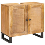 Juegos de Baño con cajón Natural Madera de mango maciza