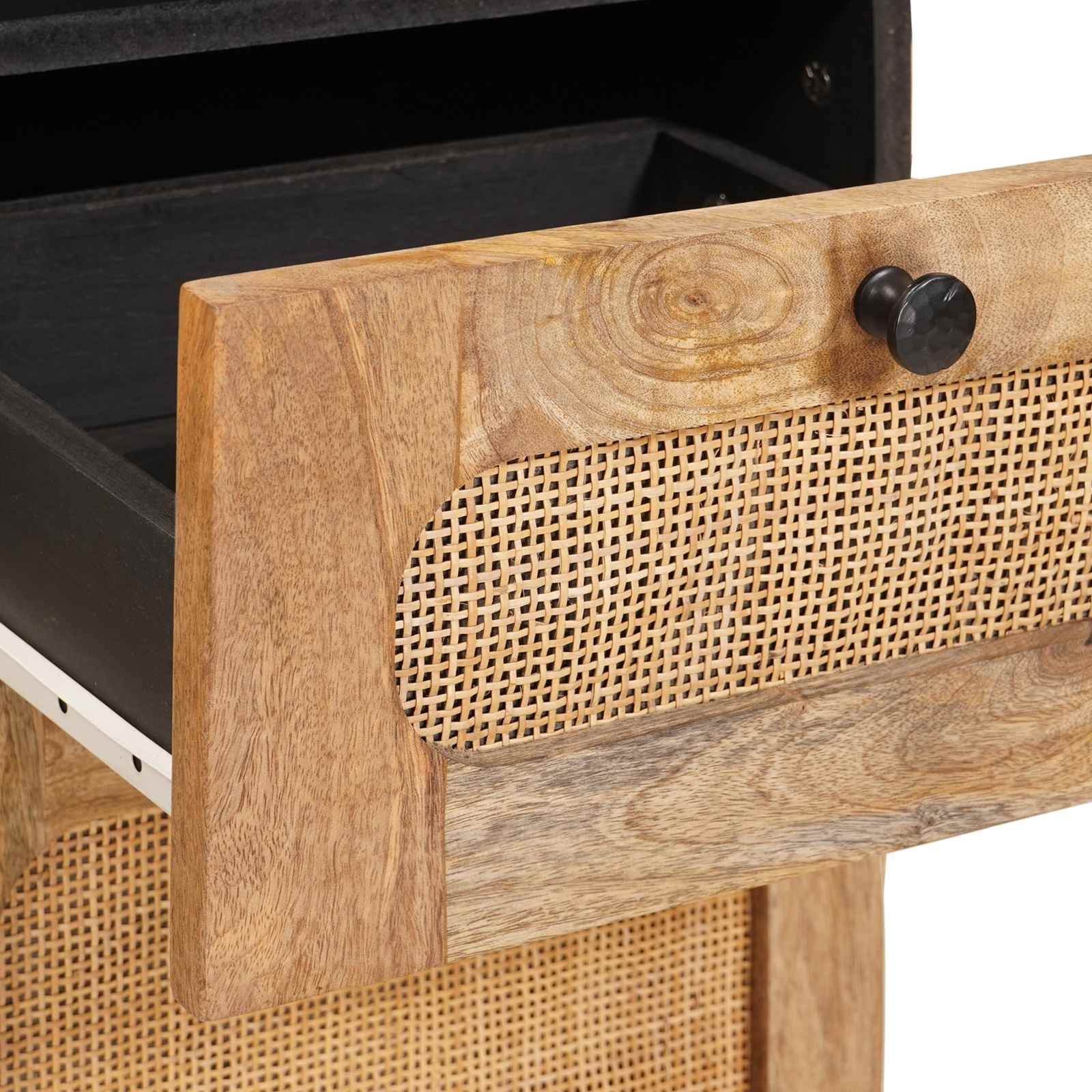 Juegos de Baño con cajón Natural Madera de mango maciza