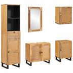 Juegos de Baño con cajón Natural Madera de mango maciza