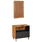 Juego de muebles de baño 2 pcs Marrón Madera de ingeniería