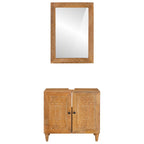 Juego de muebles de baño 2 pcs Marrón Madera de ingeniería