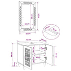 Juego de muebles de baño 2 pcs Marrón Madera de ingeniería