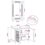 Juego de muebles de baño 2 pcs Marrón Madera de ingeniería