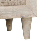 Vitrina 2 pcs Blanco 120 x 33,5 x 75 cm madera maciza de mango