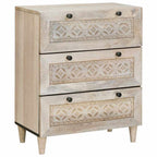 Vitrina 2 pcs Blanco 120 x 33,5 x 75 cm madera maciza de mango