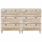 Vitrina 2 pcs Blanco 120 x 33,5 x 75 cm madera maciza de mango