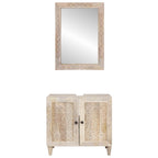 Juego de muebles de baño con estante 2 pcs Madera de ingeniería