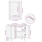Juego de muebles de baño con estante 2 pcs Madera de ingeniería
