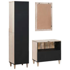 Juego de muebles de baño con cajón 3 pcs Madera de ingeniería