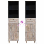Juego de muebles de baño con cajón 3 pcs Madera de ingeniería
