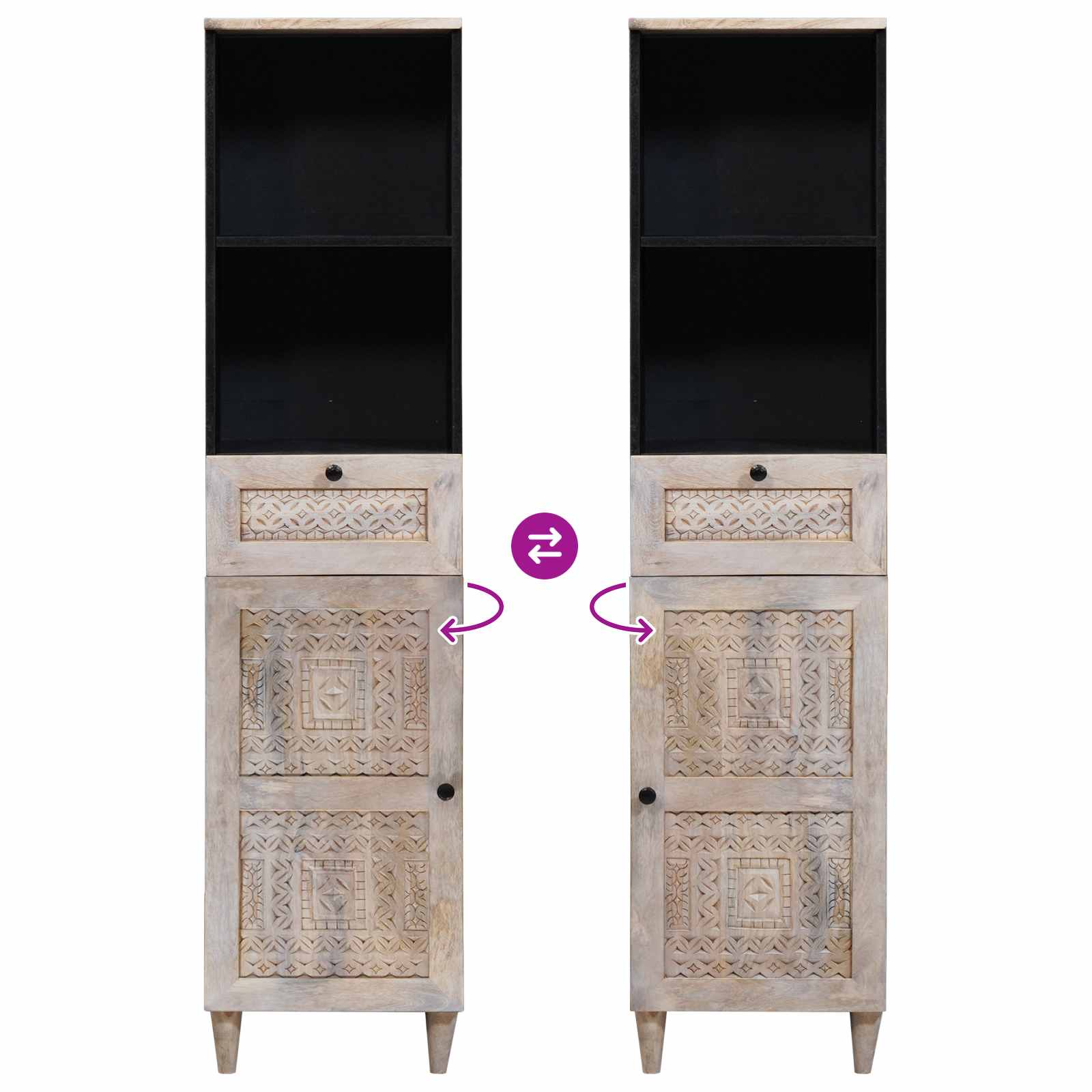 Juego de muebles de baño con cajón 3 pcs Madera de ingeniería