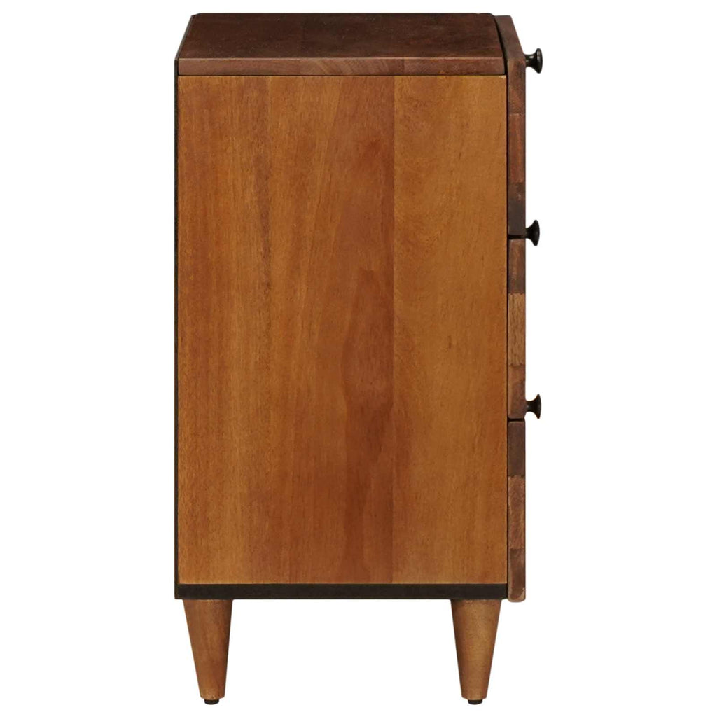 Aparador 2 pcs Nogal 60 x 33 x 75 cm Madera de mango maciza