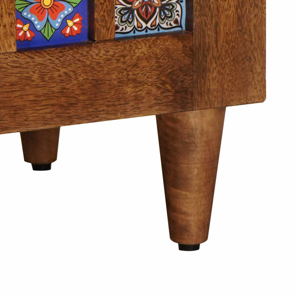 Juego de muebles de baño 3 pcs Nogal Madera de mango maciza