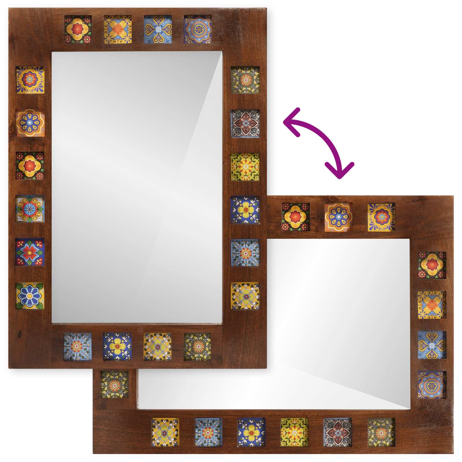 Juego de muebles de baño 3 pcs Nogal Madera de mango maciza