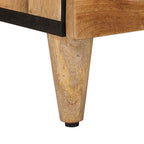 Juego de muebles de baño 2 pcs Natural Madera de mango maciza