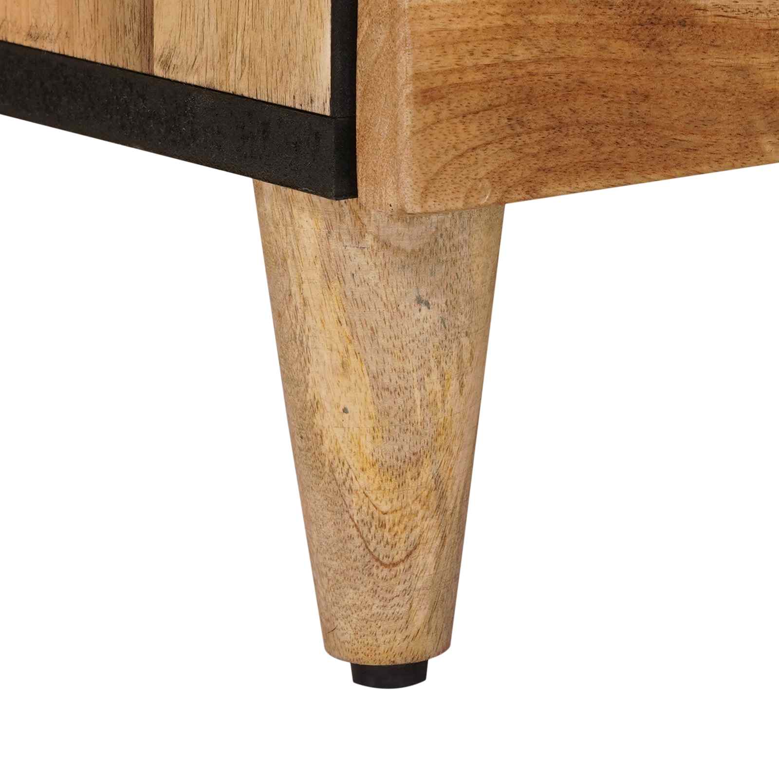 Juego de muebles de baño 2 pcs Natural Madera de mango maciza