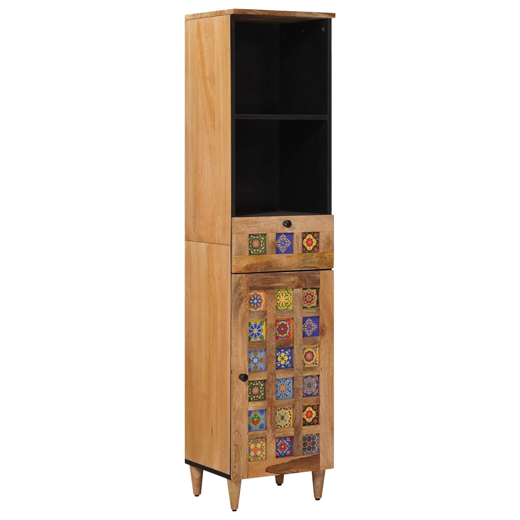 Juego de muebles de baño 4 pcs Natural Madera de mango maciza