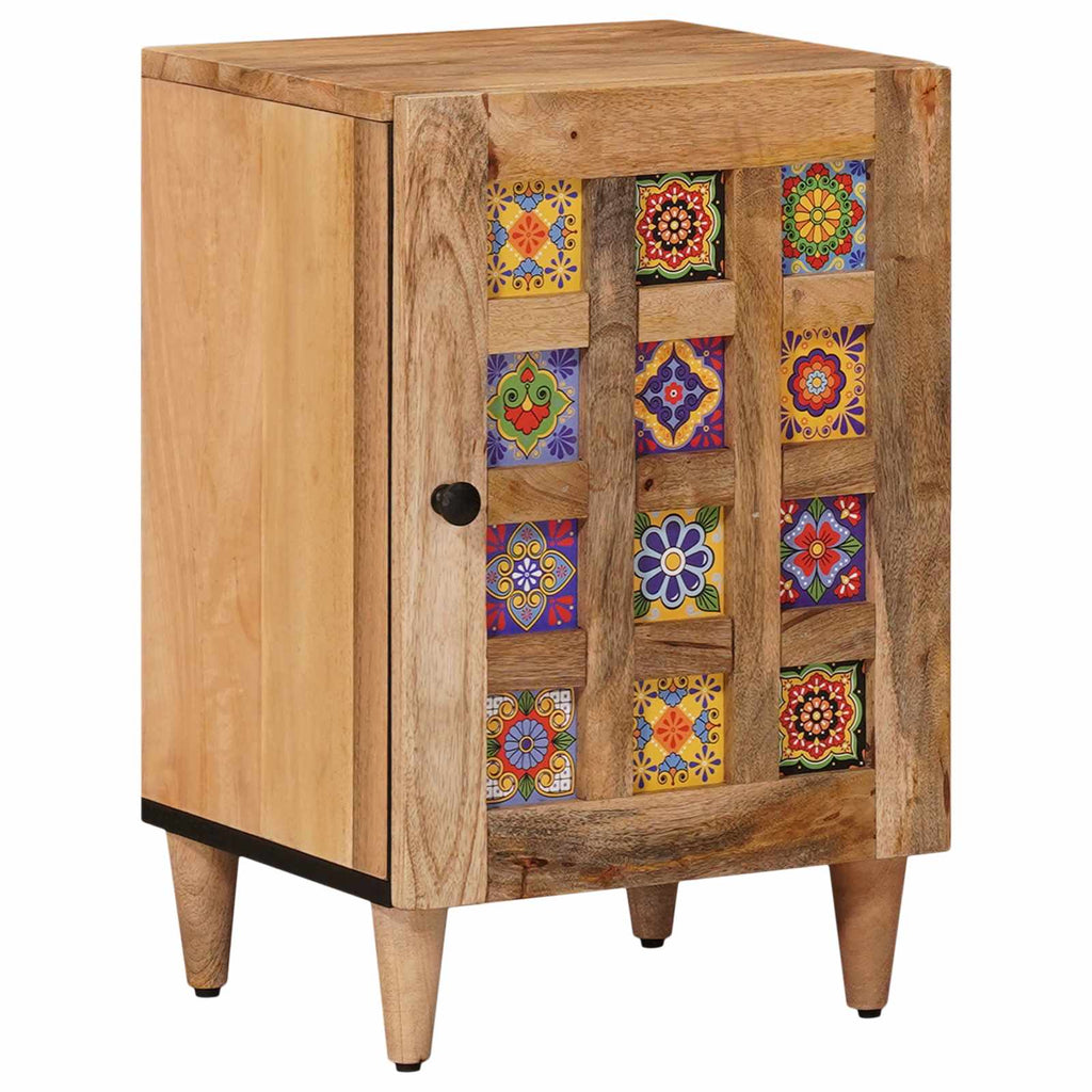 Juego de muebles de baño 5 pcs Natural Madera de mango maciza