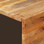 Aparador 2 pcs Marrón 60 x 33 x 75 cm Madera de mango maciza