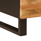 Aparador 2 pcs Marrón 60 x 33 x 75 cm Madera de mango maciza