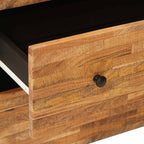 Aparador 3 pcs Marrón 60 x 33 x 75 cm Madera de mango maciza