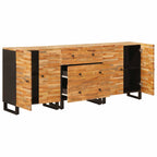 Aparador 3 pcs Marrón 60 x 33 x 75 cm Madera de mango maciza