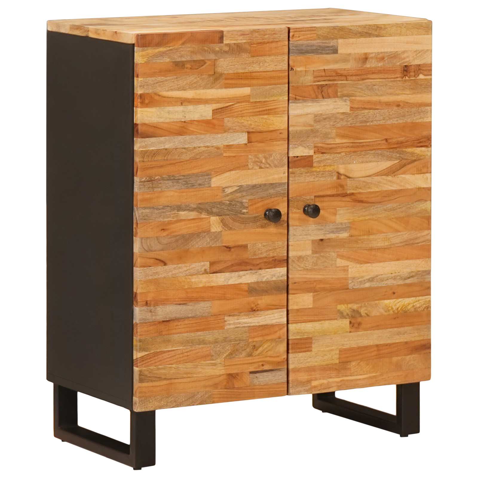Aparador 3 pcs Marrón 60 x 33 x 75 cm Madera de mango maciza