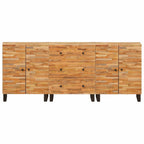 Aparador 3 pcs Marrón 60 x 33 x 75 cm Madera de mango maciza
