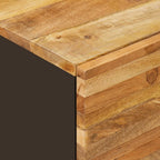 Juegos de Baño con puerta 2 pcs Natural Madera de mango maciza