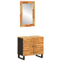 Juegos de Baño con puerta 2 pcs Natural Madera de mango maciza