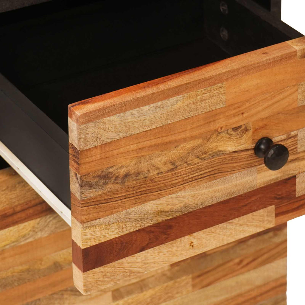 Juegos de Baño con cajón Natural Madera de mango maciza
