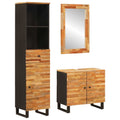 Juegos de Baño con cajón Natural Madera de mango maciza