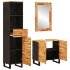 Juegos de Baño con cajón Natural Madera de mango maciza