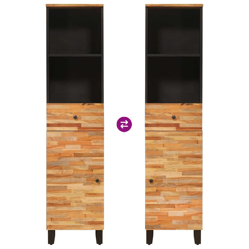 Juegos de Baño con cajón Natural Madera de mango maciza
