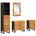 Juegos de Baño con cajón Natural Madera de mango maciza