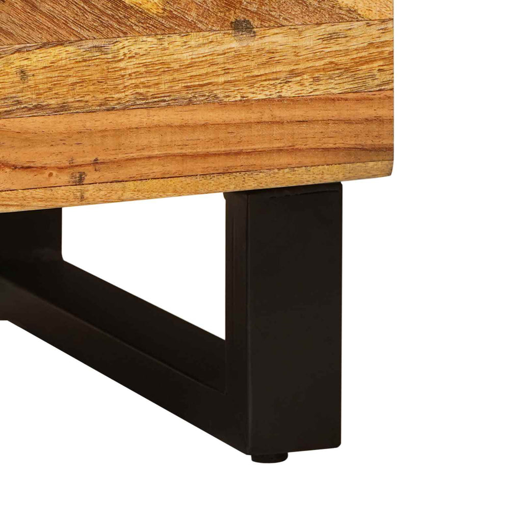Juegos de Baño con cajón 5 pcs Natural Madera de mango maciza