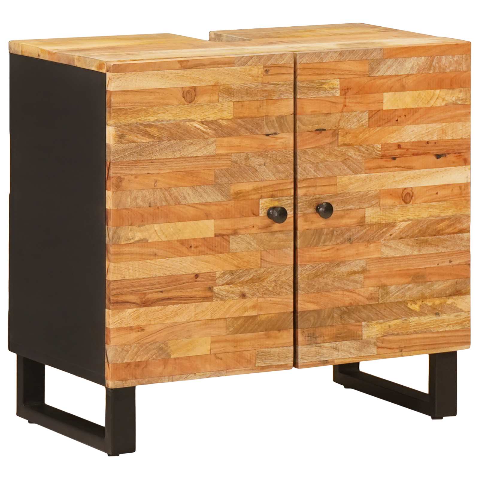 Juegos de Baño con cajón 5 pcs Natural Madera de mango maciza