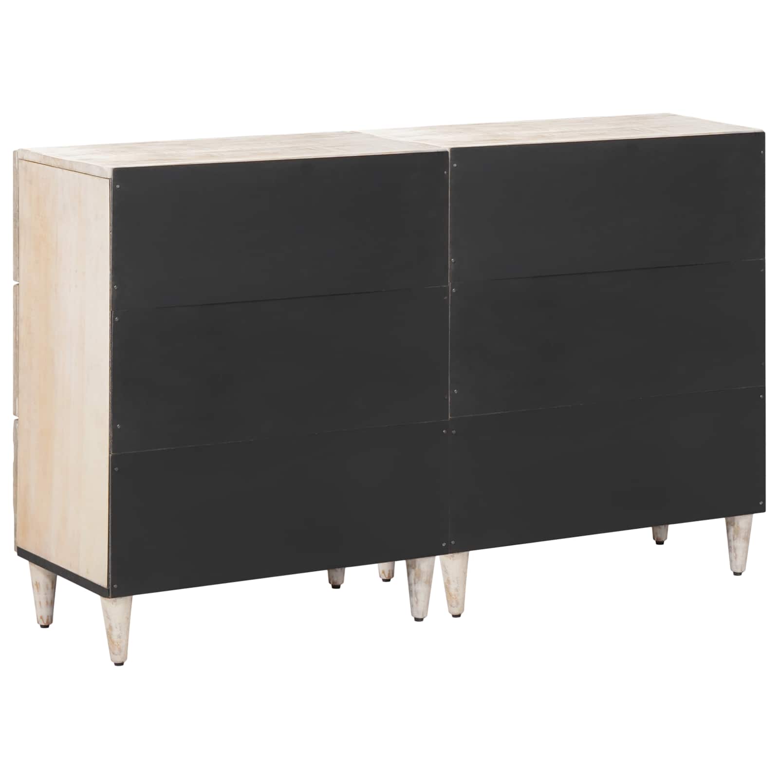Aparador 2 pcs 60 x 33,5 x 75 cm Madera de mango maciza
