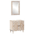Juego de muebles de baño 2 pcs Madera de mango maciza