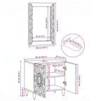 Juego de muebles de baño 2 pcs Madera de mango maciza