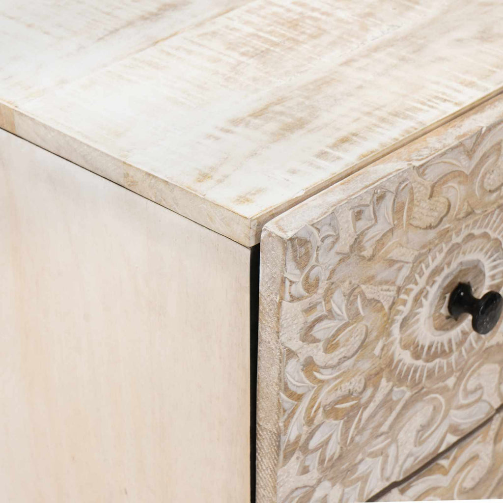Juego de muebles de baño con cajón 5 pcs Madera de mango maciza